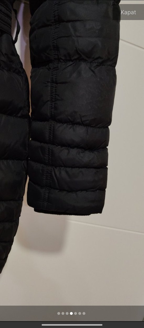 Kemerli Siyah Kadın Kışlık Mont - Görsel 3