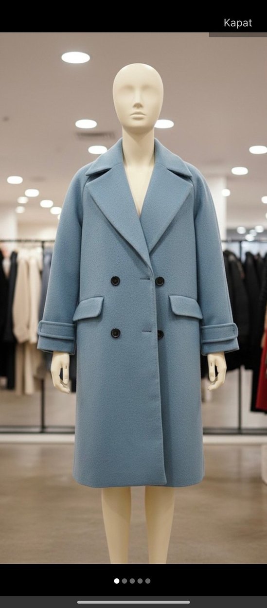 Mavi Kadın kaban - Görsel 4