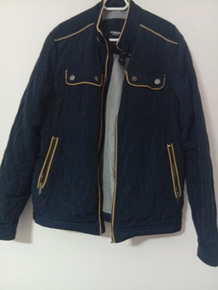 Siyah Fermuarlı Erkek mont - Görsel 2