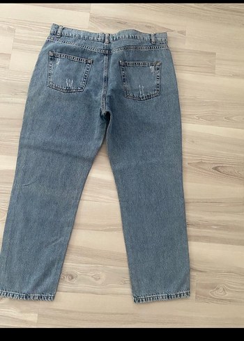 Mavi Payetli Rahat Kesim Kadın Kot Pantolon - Görsel 4