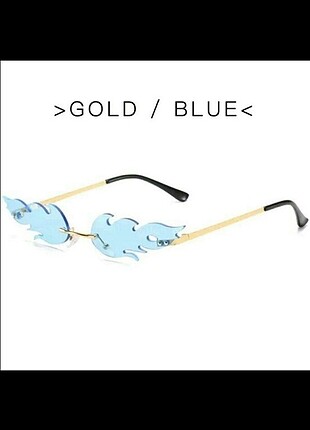 Alev formlu mavi güneş gözlüğü