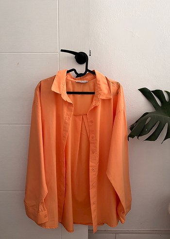 Diğer Turuncu oversize gömlek