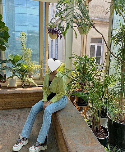 Trendyol & Milla Yeşil Oversize gömlek