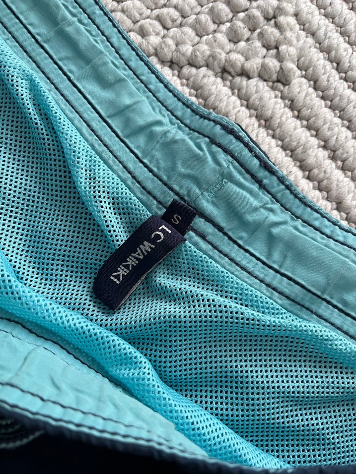 Lacivert Erkek Kemerli Mini Şort - Görsel 2