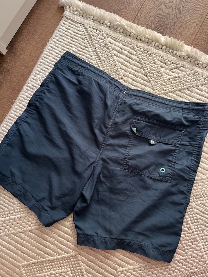 Lacivert Erkek Kemerli Mini Şort - Görsel 3