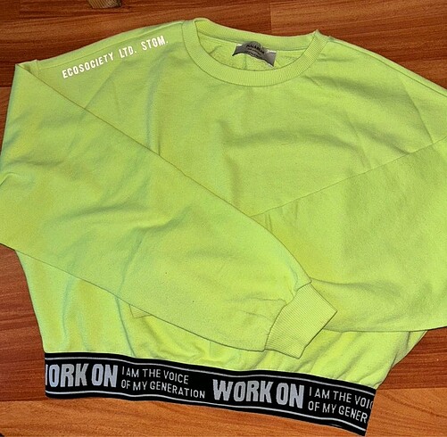 Neon yeşil sweatshirt