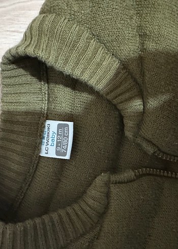 LC Waikiki Erkek Çocuk Haki Triko Fermuarlı Hırka