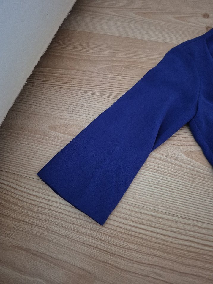 Lacivert V Yakalı orta boy boyu yeni  Elbise - Görsel 5