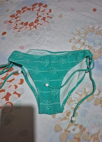 Detaylı Turkuaz Bağcıklı Bikini Altı