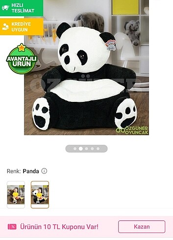 Cocuk koltugu panda 