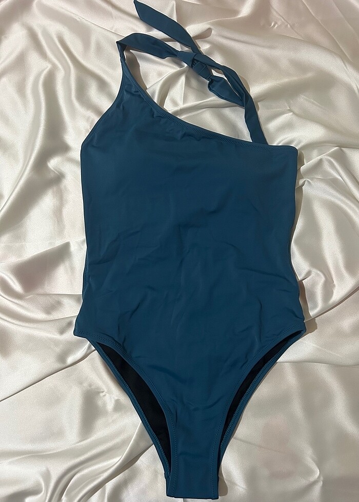 Tek Omuz Petrol Mavisi Mayo - Görsel 2