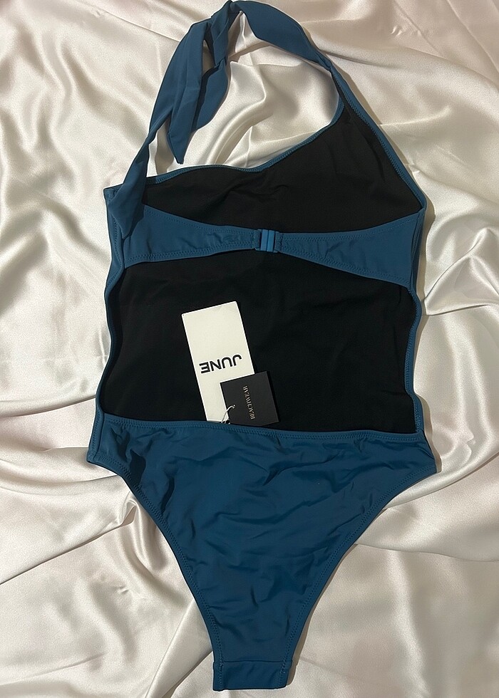 Tek Omuz Petrol Mavisi Mayo - Görsel 4