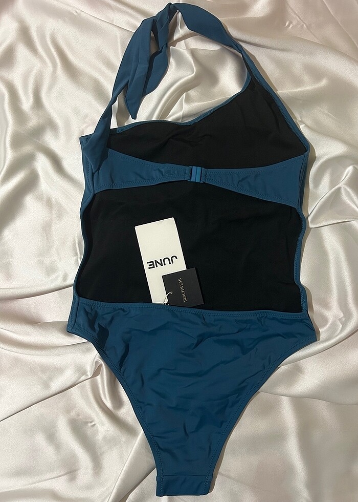 Tek Omuz Petrol Mavisi Mayo - Görsel 3