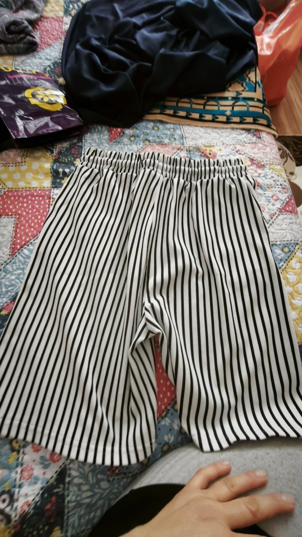 Çizgili ve düz erkek Kumaş Pantolon - Görsel 2