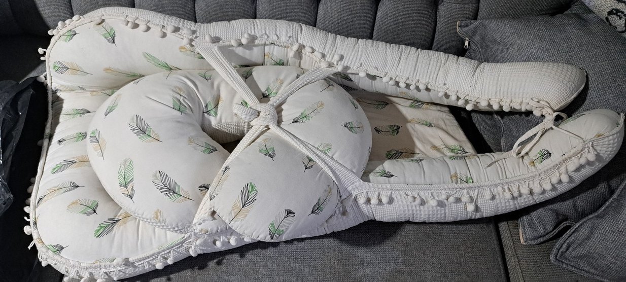 Nakış İşlemeli Beyaz Bebek Uyku Seti - Görsel 2