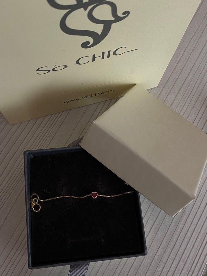 18 Ayar Sarı Altın Kaplama 19 Cm Gümüş Kalp Bileklik - Görsel 3