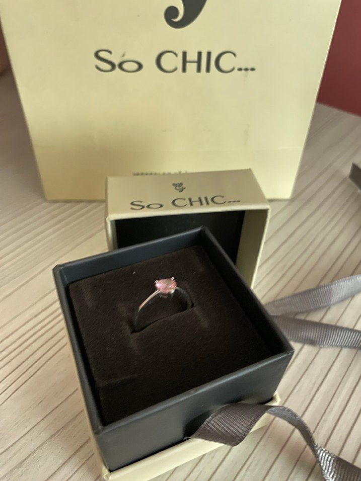 Pembe Taşlı Kadın Yüzük - Görsel 5