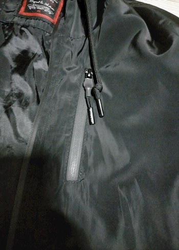 s/m Beden siyah Renk Kapüşonlu Siyah Fermuarlı Erkek Mont