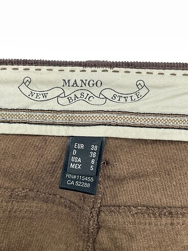30 Beden kahverengi Renk Mango Jean / Kot %70 İndirimli.
