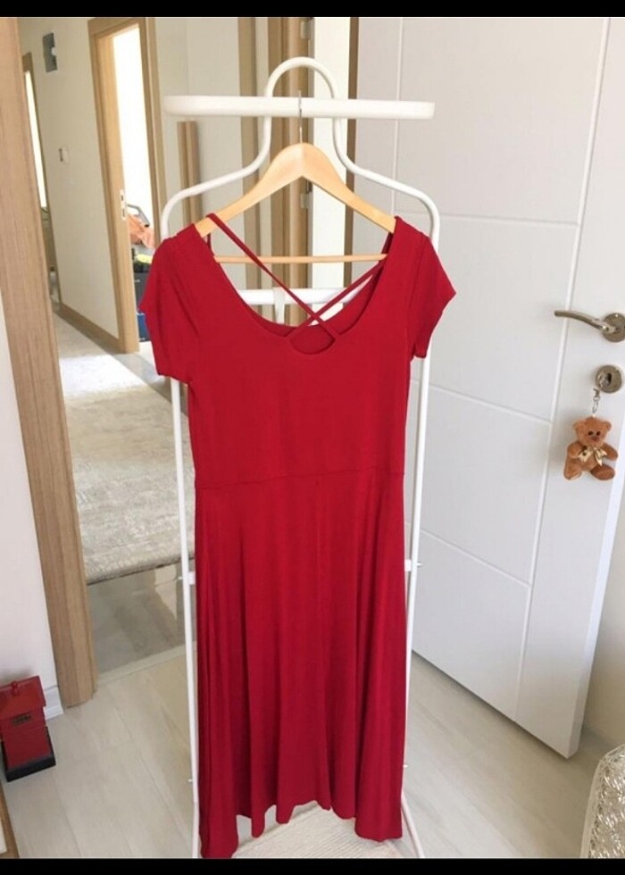 Elbise kirmizi  - Görsel 3