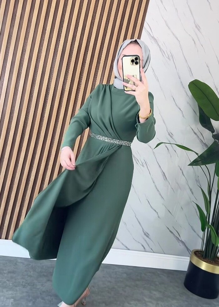 Tesettur abiye elbise  - Görsel 2