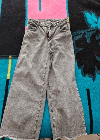 Gri Batik Desen Bol Kesim Kot Pantolon