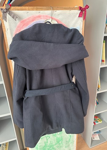 Lacivert kaşe kaban - Görsel 2