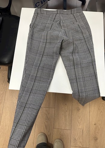 Ekoseli kumaş pantolon - Görsel 2