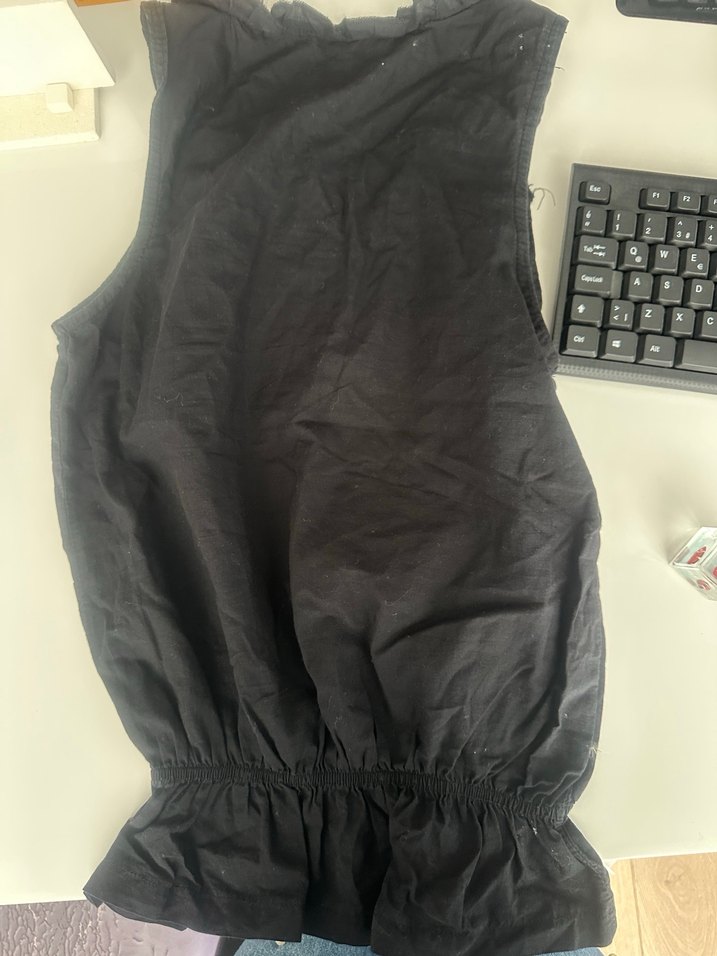 Siyah yazlık bluz - Görsel 2