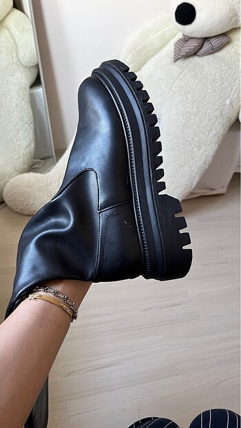 Siyah diz üstü deri çizme ???? - Görsel 5