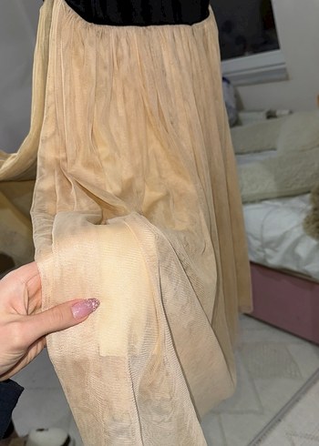 Siyah Straplez Midi Gotik Elbise - Görsel 3