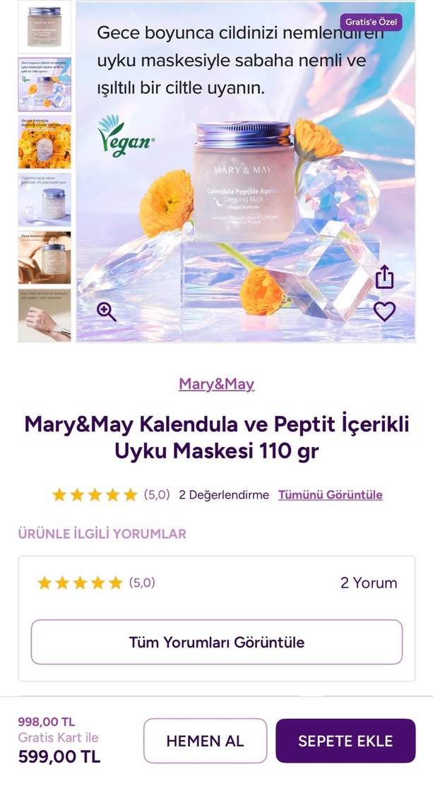 Mary & May Uyku Maskesi - Görsel 2