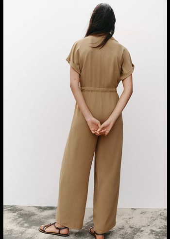 Zara  Kemerli Kadın Uzun Tulum - Görsel 3