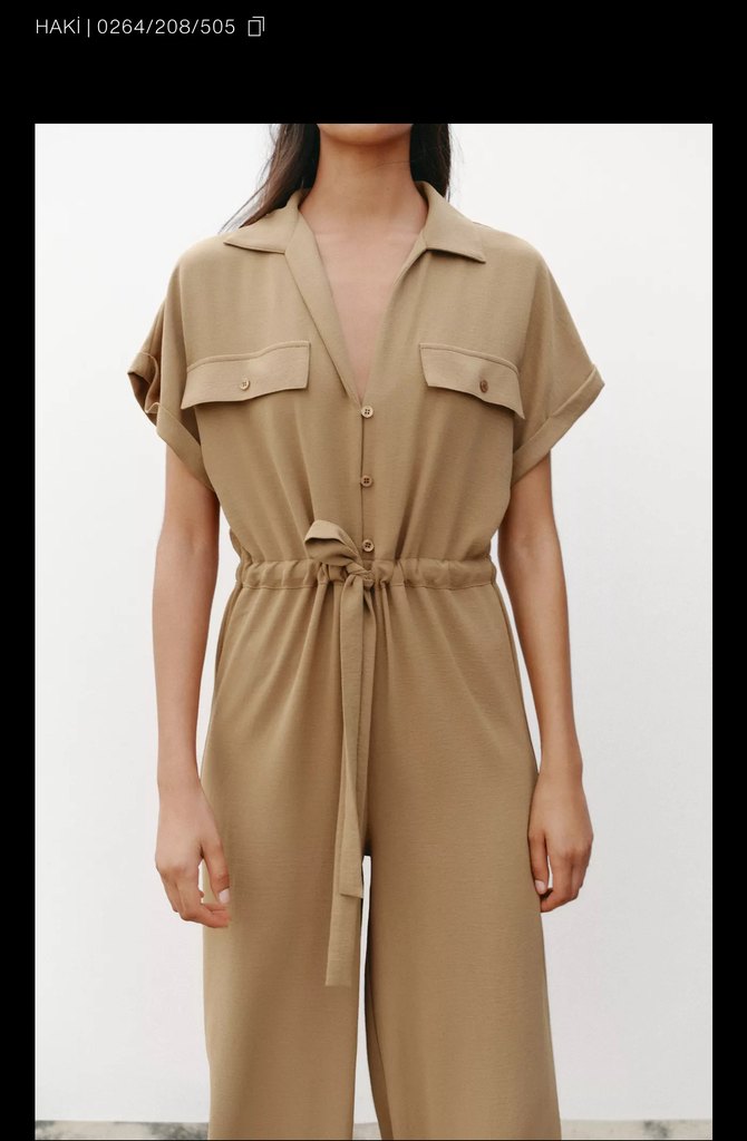 Zara  Kemerli Kadın Uzun Tulum - Görsel 2