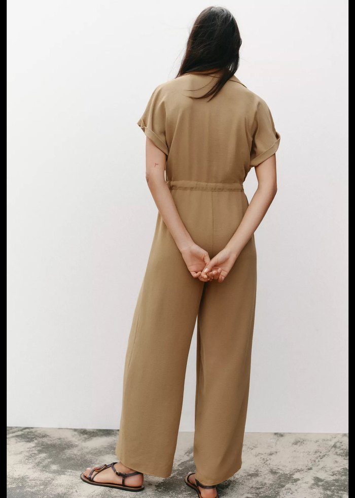 Zara  Kemerli Kadın Uzun Tulum - Görsel 3