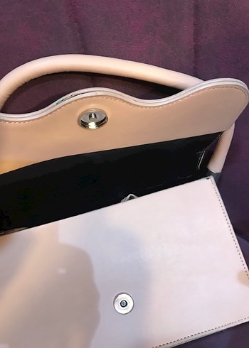 Bej Deri Kadın El Çantası - Görsel 2