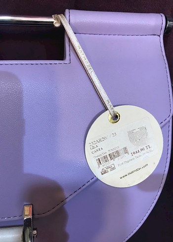 Mor Deri Tokalı Modern Klasik Kadın Çanta - Görsel 3