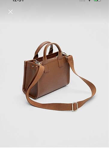  Beden Stradivarius deri mini tote çanta