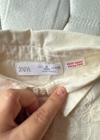Zara Bej Nakışlı Dantel Detaylı Kolsuz Bebek Kız Takımı