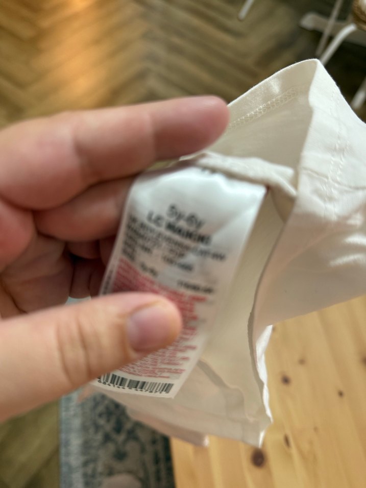 Kız Çocuk Beyaz Fırfırlı Keten Bluz - Görsel 2