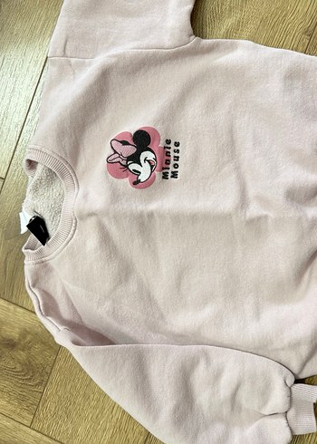 Kız Çocuk Pembe Baskılı Sweatshirt - Görsel 2
