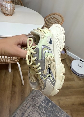 Lacoste Sarı Pastel Bağcıklı Sokak Stili Spor Ayakkabı