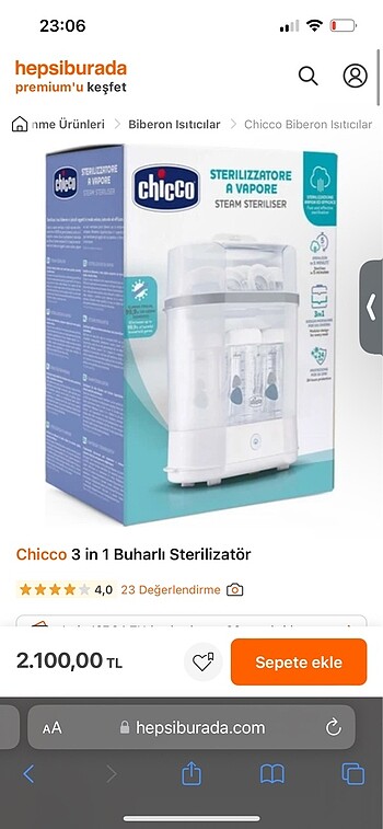 Chicco sterilizatör