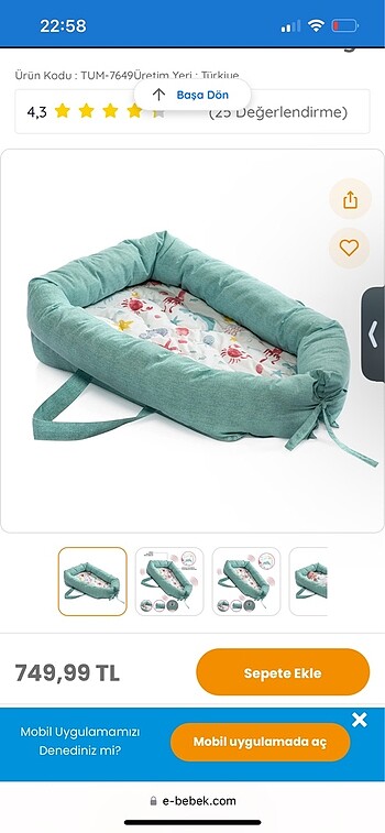 Ebebek pilli bebek reflü yatağı