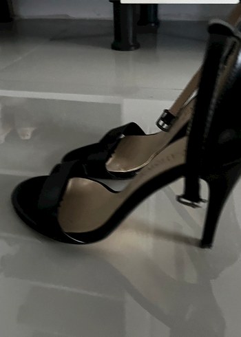 38 Beden Siyah Stiletto Topuklu Kadın Akşam Ayakkabısı