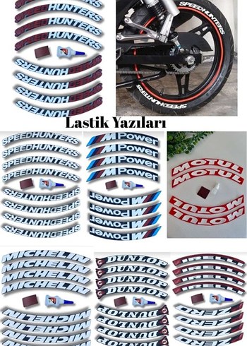 Elastik Kırmızı Bisiklet Lastik Yazıları