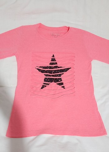 Pembe Uzun Kollu Kız Tişörtü - Görsel 2