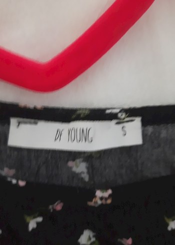 Siyah Çicekli Karpuz kol Bluz - Görsel 7