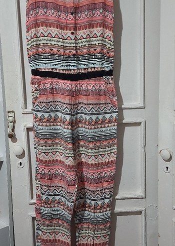 Bohem Çok Renkli Uzun Kız Tulum - Görsel 3