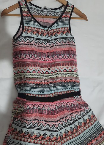 Bohem Çok Renkli Uzun Kız Tulum - Görsel 2